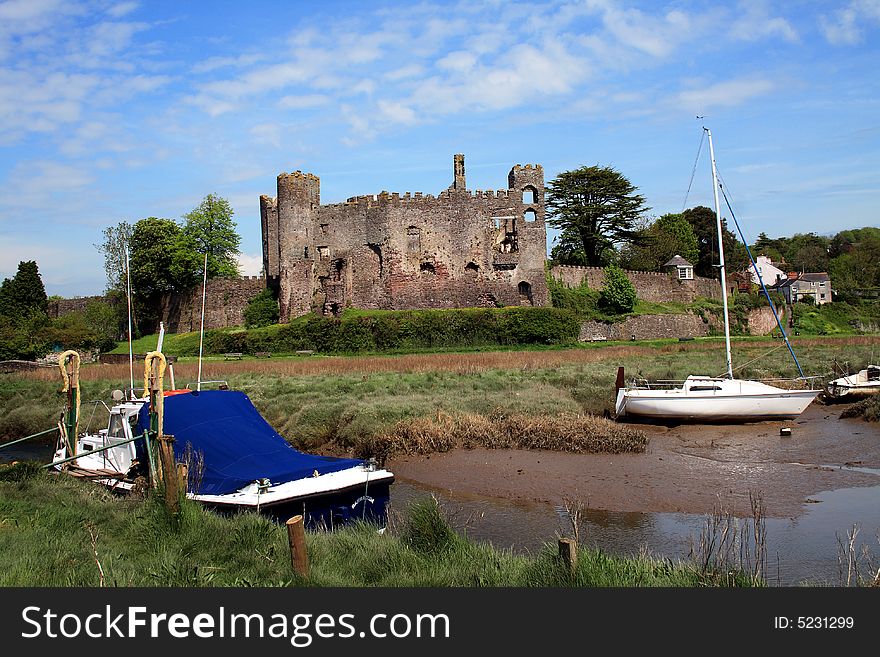 Laugharne castle in South Wales