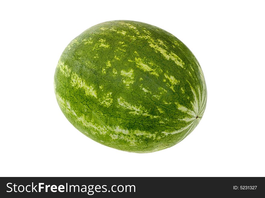A watermelon isolated on white.