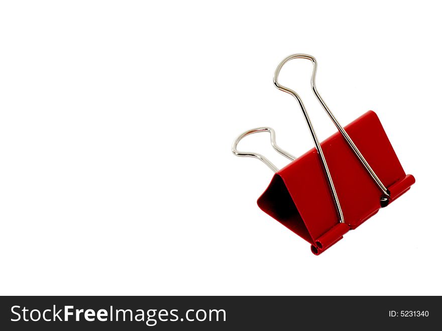 Binder clip isolated on white