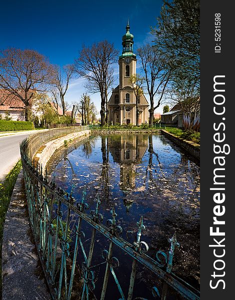 Catholic Church in a peace full village. Catholic Church in a peace full village.