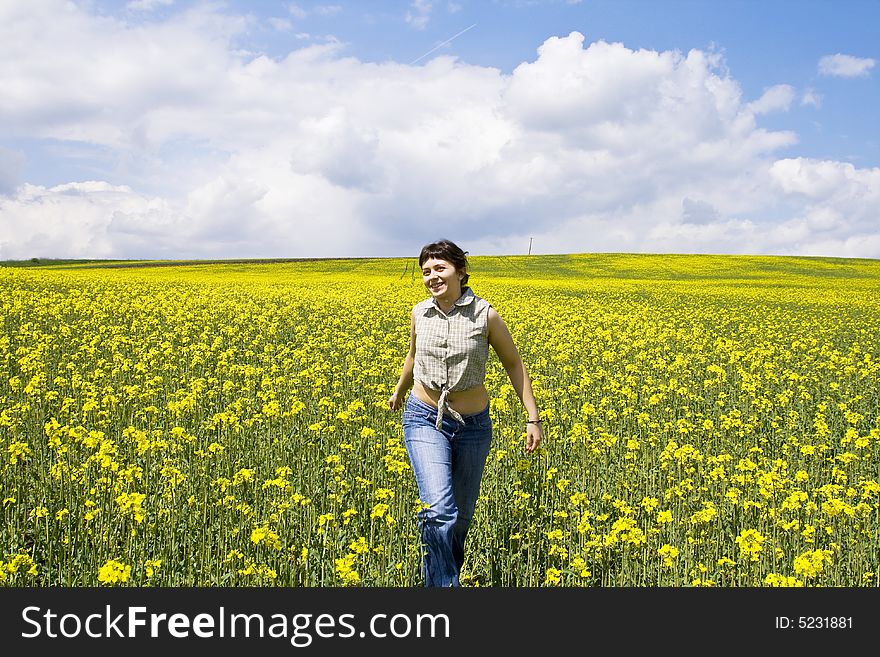 Girl Enjoying Spring