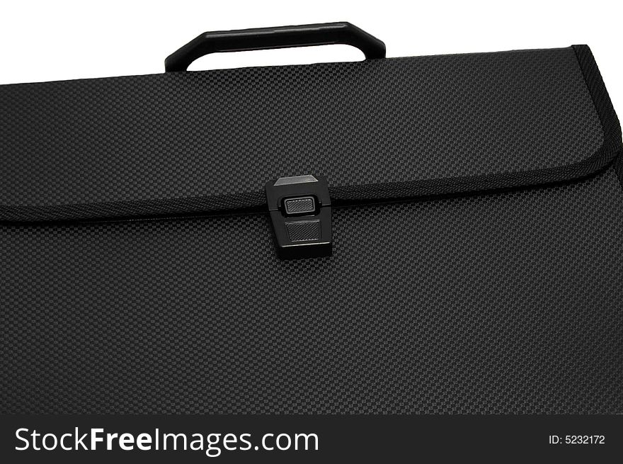 Business man's bag isolated on the white background