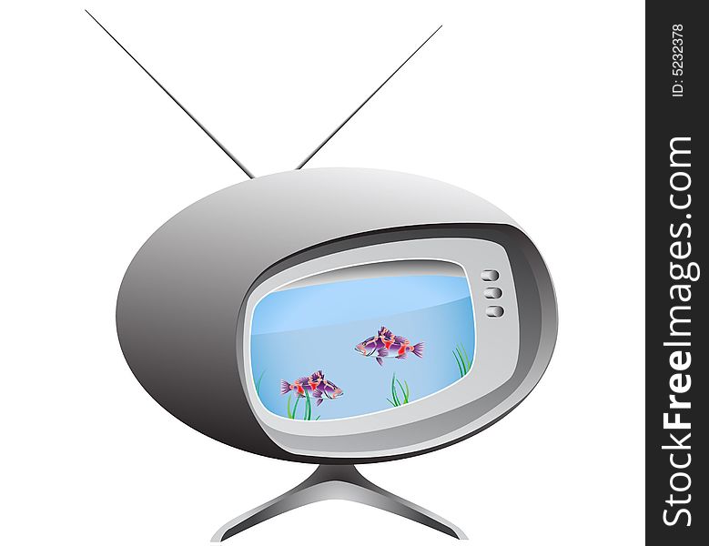 This is a illustration of abstract aquarium in television. This is a illustration of abstract aquarium in television