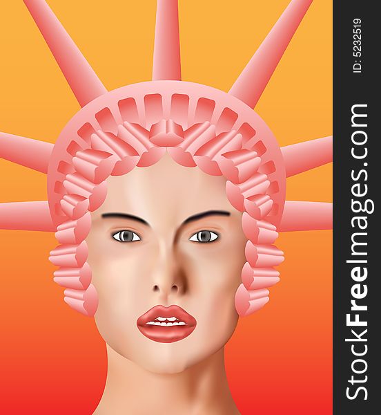 This is a illustration of abstract statue of liberty. This is a illustration of abstract statue of liberty