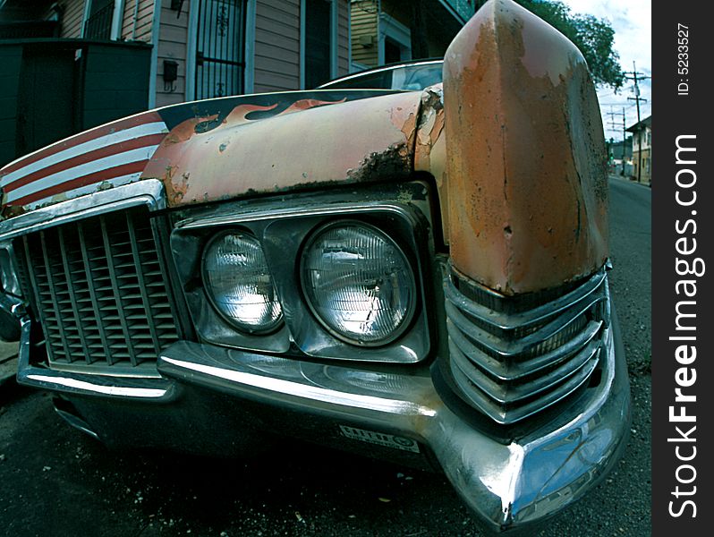 In your grill brown car