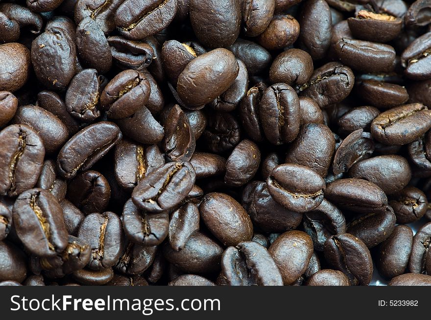 Many coffee bean as background. Many coffee bean as background
