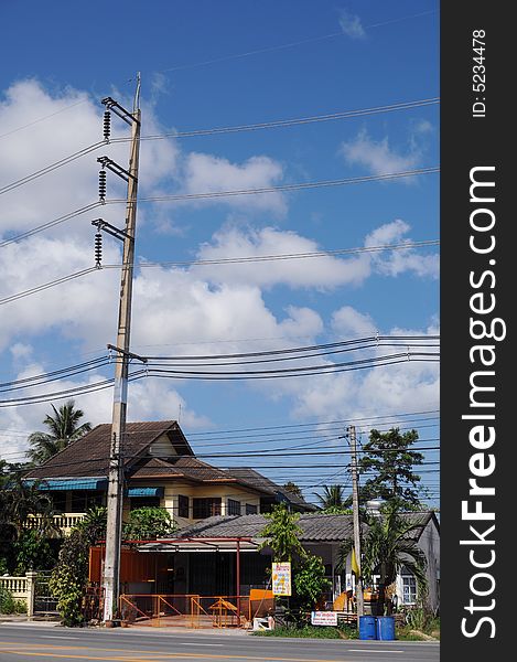 Local houses in the rural areas of thailand. Local houses in the rural areas of thailand