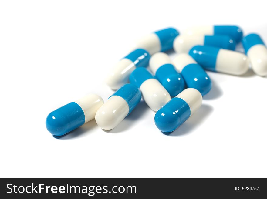 Pills  On A White Background