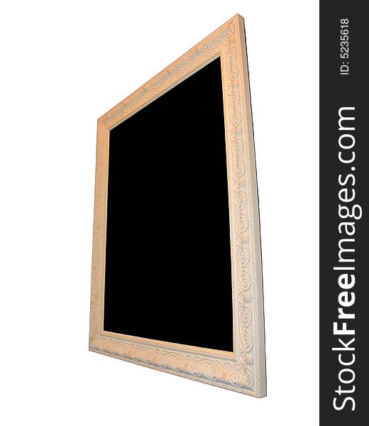 Isolated Blank Picture Frame Cutout Background Close-up