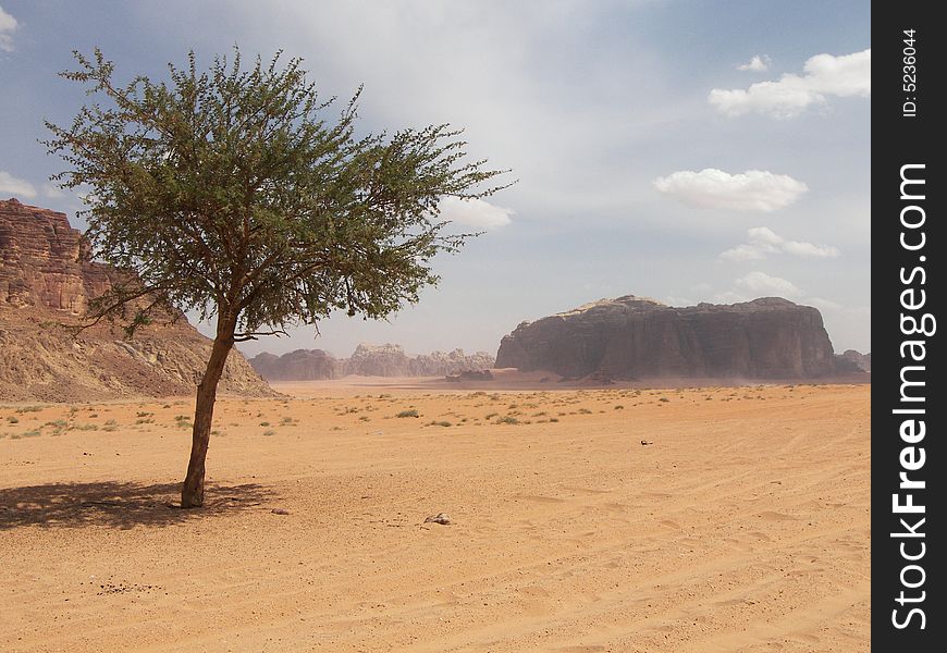 View on village Rum in desert Wadu Rum. View on village Rum in desert Wadu Rum