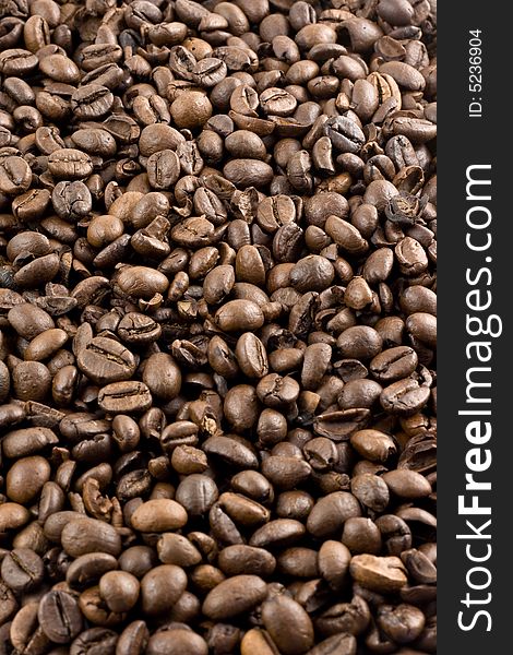 Nice brown Coffee beans as a background