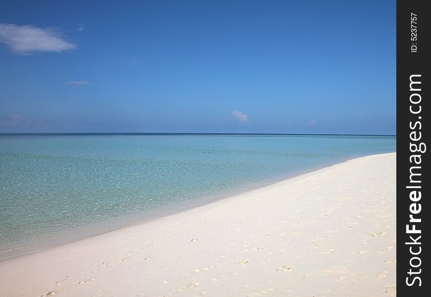 Maldivian Island on Indian Sea. Maldivian Island on Indian Sea