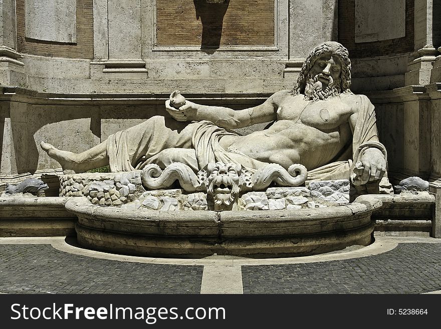 Statue Marforio, Capitolini museum, Rom