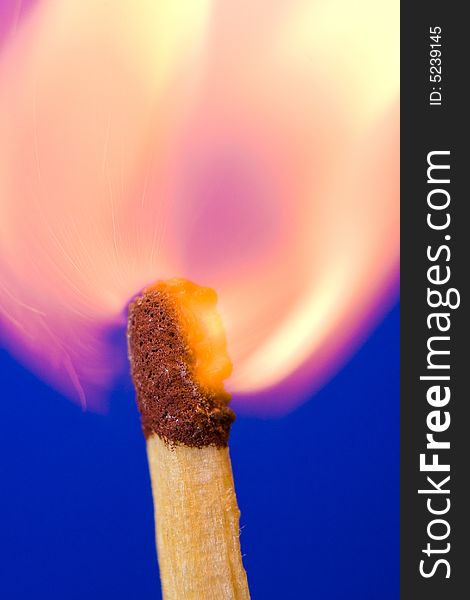 Burning match in detailed look very from tubercule. Burning match in detailed look very from tubercule