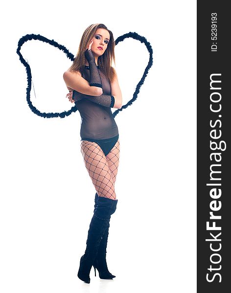 Hot black angel girl