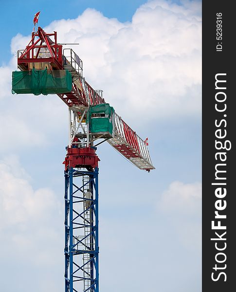 Tower Crane Operator Ascending up into his cabin to commence the afternoon shift after his lunch