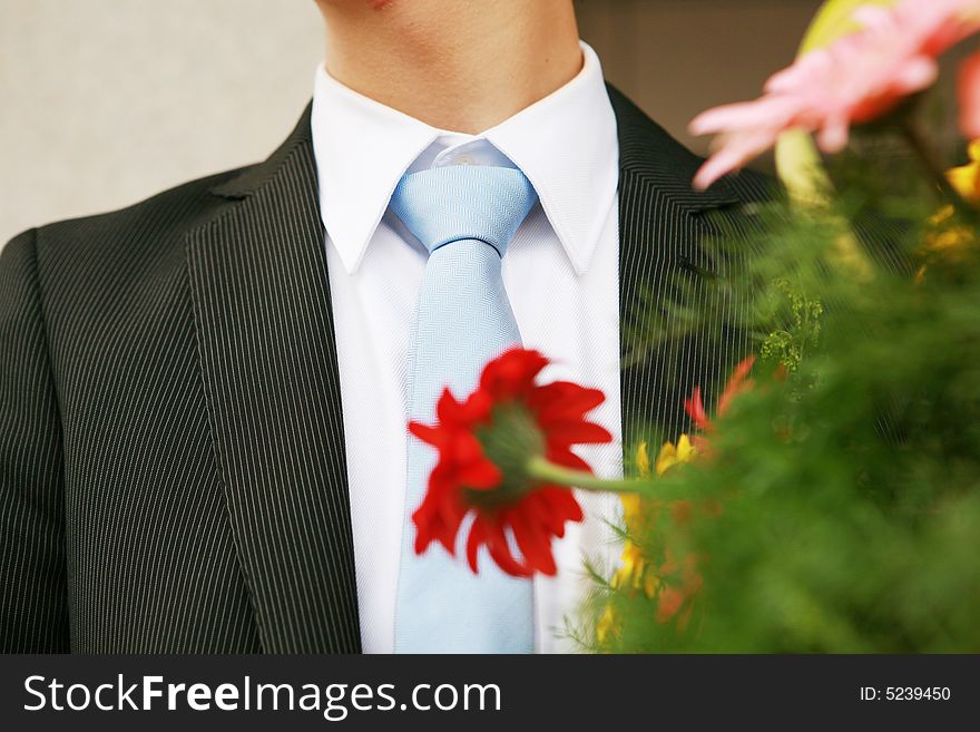 Young business man with tie
