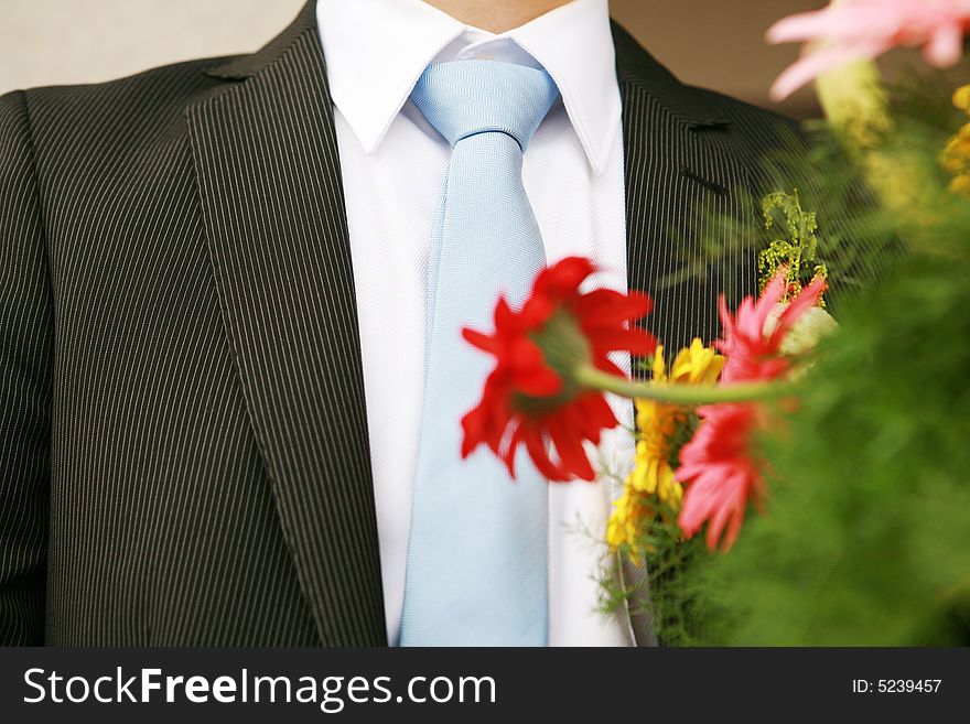 Young business man with tie