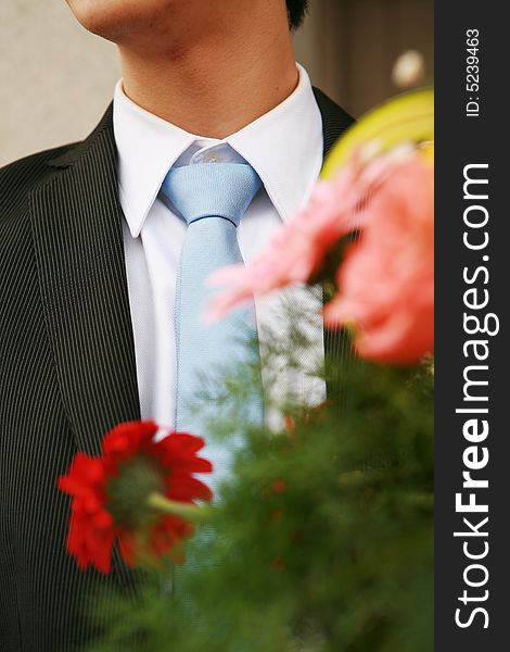 Young business man with tie