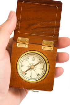 Compass In Hand Royalty Free Stock Photos Compass In Hand Royalty Free Stock Photos