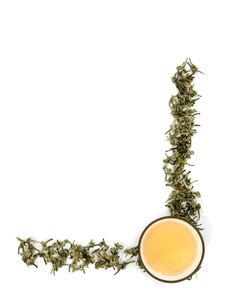 Green Tea Frame And Cup Of Tea Stock Photo Green Tea Frame And Cup Of Tea Stock Photo
