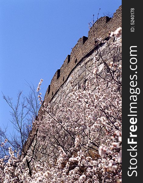 The great wall in spring, shot in jiankou sector, beijing, china