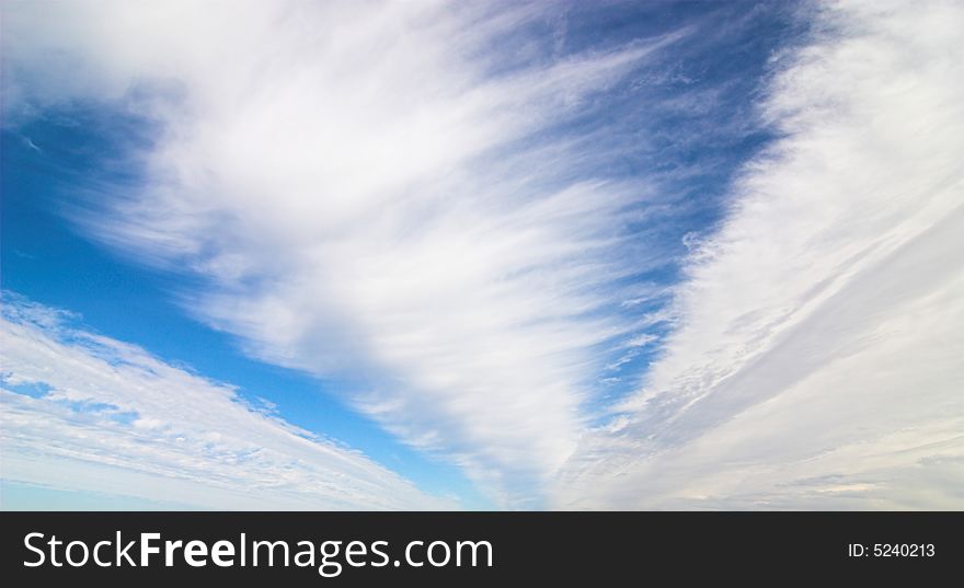Background of parellel clouds with blue sky. Background of parellel clouds with blue sky
