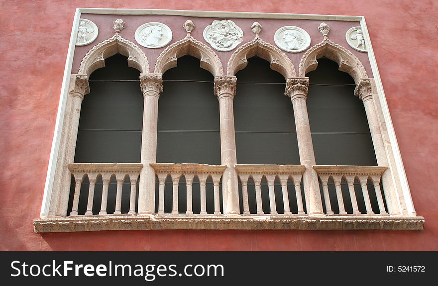 Venetian window in Vicenza Italy