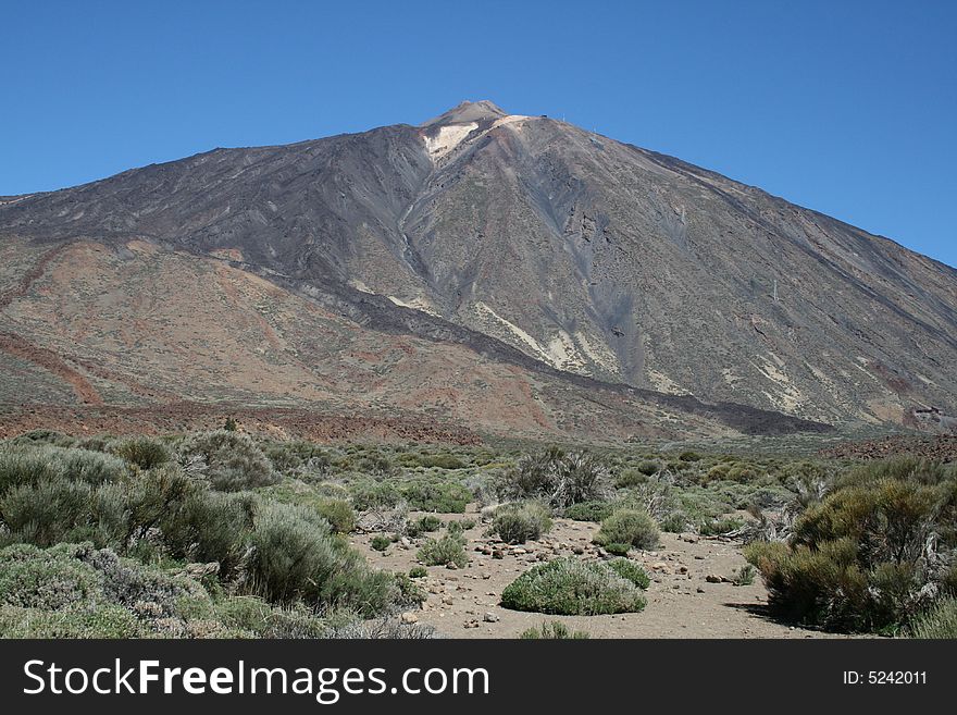 El Tiede volcano on the island of Tenerife. El Tiede volcano on the island of Tenerife