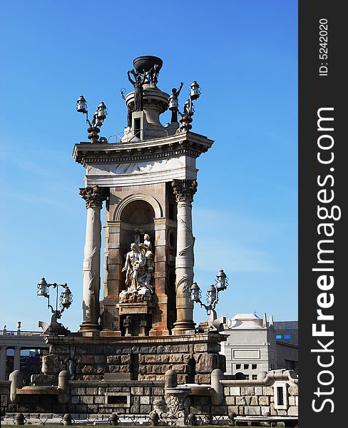 Towers on the Placa Espana in Barcelona. Towers on the Placa Espana in Barcelona