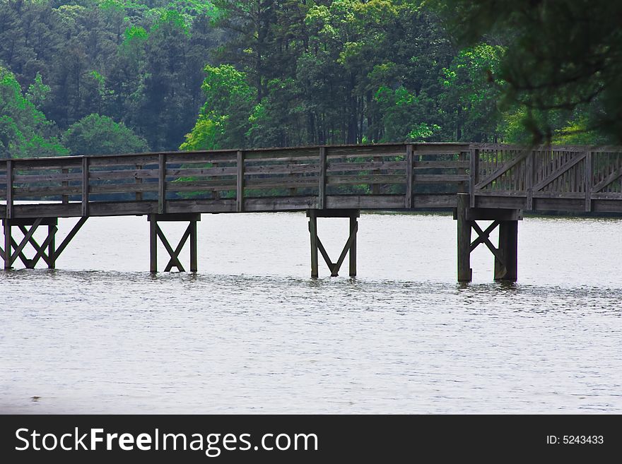 Bridge over the Fort Yargo Lake. Bridge over the Fort Yargo Lake