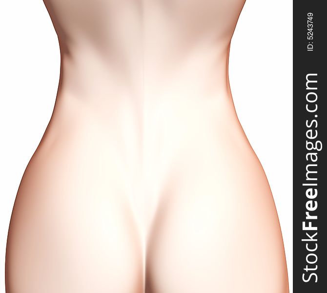Female waist and buttocks