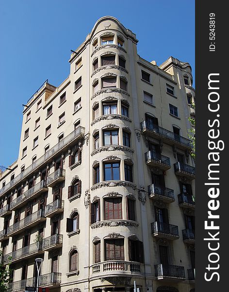 Beautiful art nouveau building of Barcelona. Beautiful art nouveau building of Barcelona