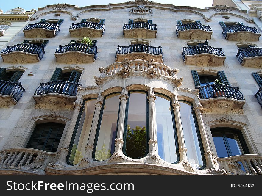 Beautiful art nouveau building of Barcelona. Beautiful art nouveau building of Barcelona