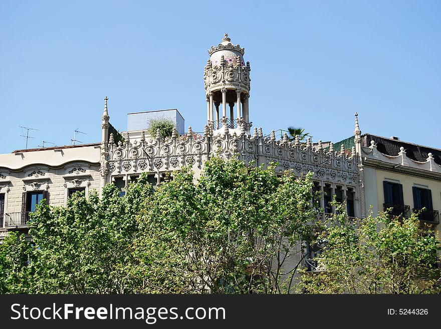 Beautiful art nouveau building of Barcelona. Beautiful art nouveau building of Barcelona