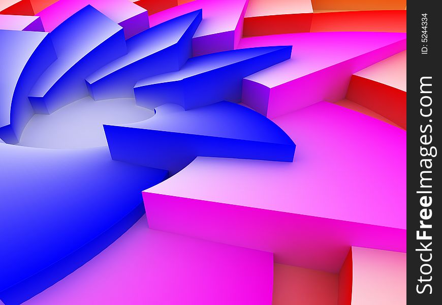 A 3D Abstract spiraling background