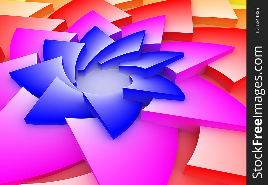 A 3D Abstract spiraling background