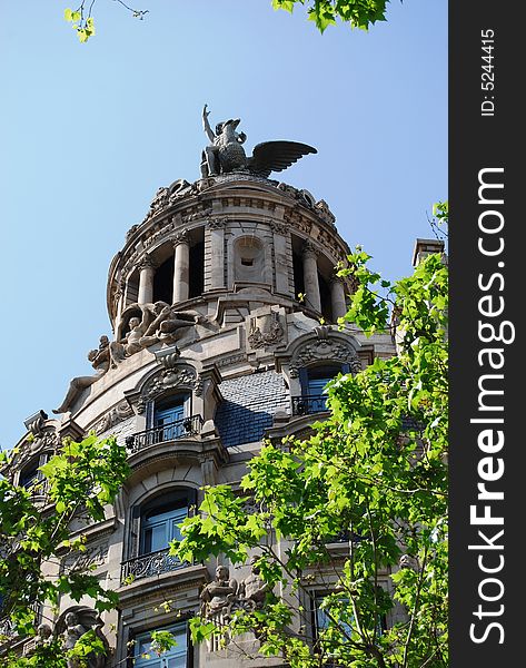 Beautiful art nouveau building of Barcelona. Beautiful art nouveau building of Barcelona