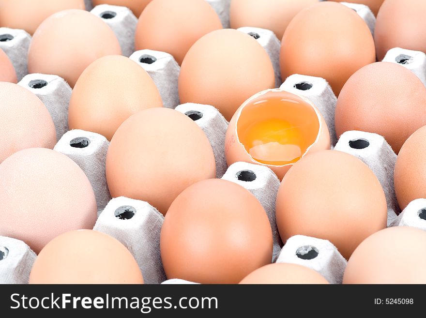 Brown eggs, isolated