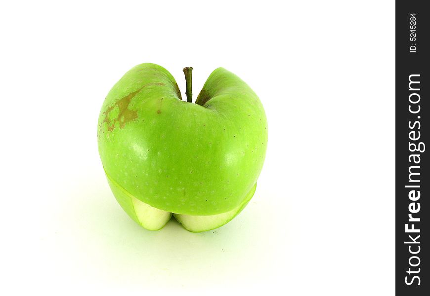 Ripe green apple.