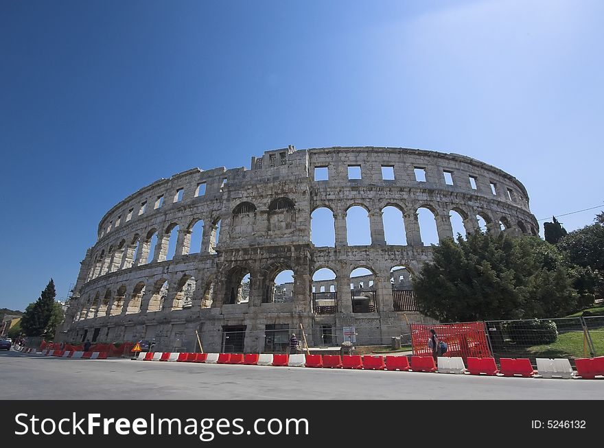 Roman arena in Pula, capital of Istria (Croatia)