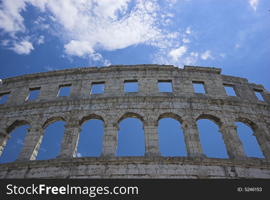 Roman arena in Pula, capital of Istria (Croatia)