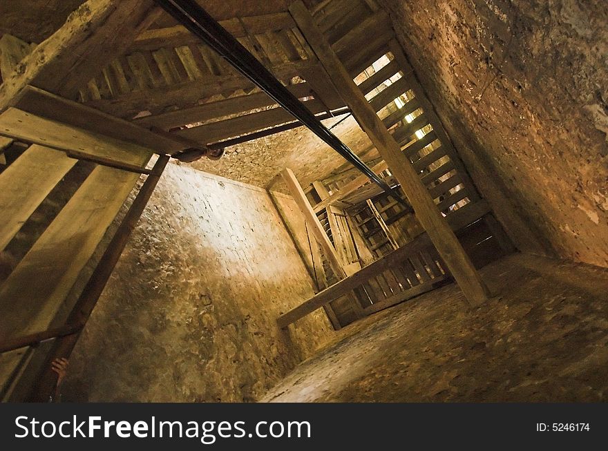 Staircase of the church tower in Rovinj