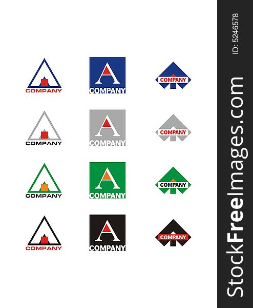 The vector image, name of the company, letter a. The vector image, name of the company, letter a