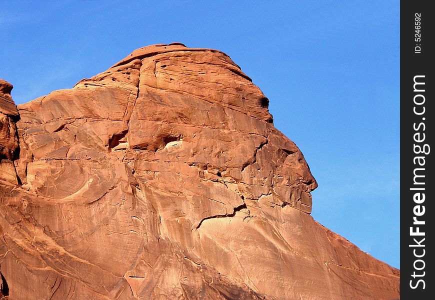 A Rock face that looks like a Native American Chief. A Rock face that looks like a Native American Chief.