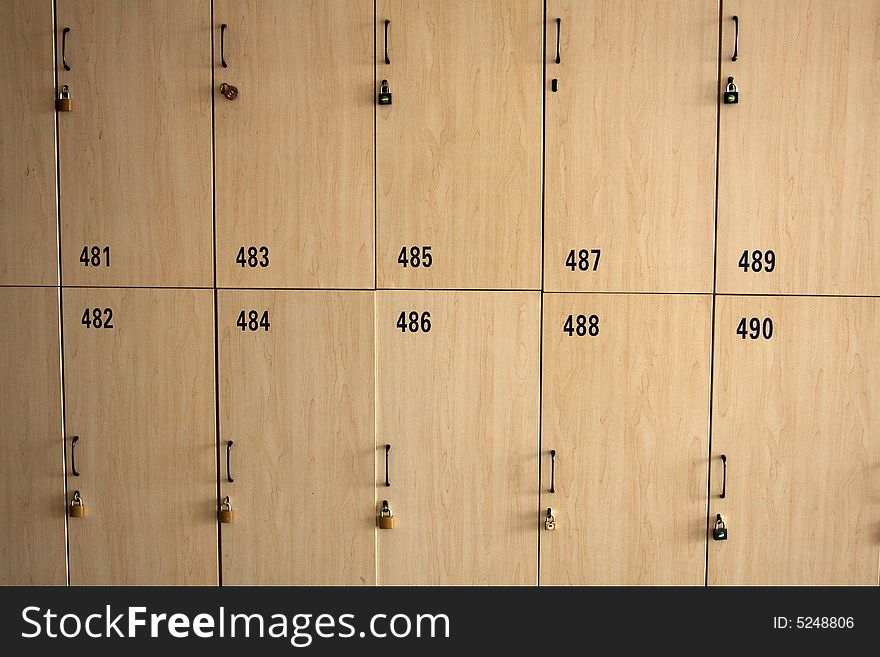 These cabinets were be locked.