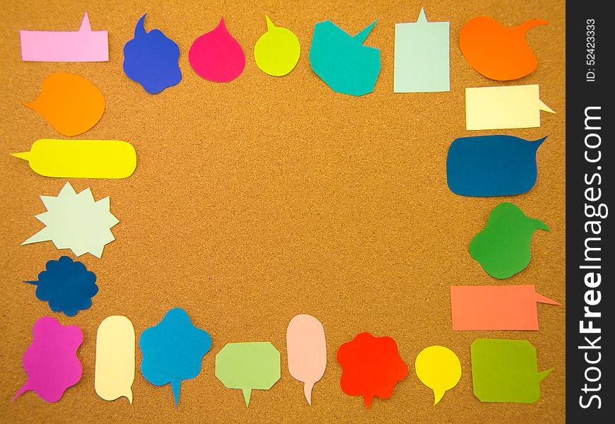 Colorful Balloons (Cork Board Background)