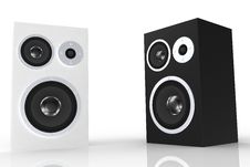 White And Black Loudspeaker Stock Photo White And Black Loudspeaker Stock Photo