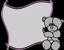 Frame With Teddy Bear Royalty Free Stock Photos Frame With Teddy Bear Royalty Free Stock Photos