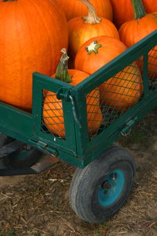 Pumpkins In A Wagon Royalty Free Stock Photos Pumpkins In A Wagon Royalty Free Stock Photos